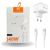Carregador Turbo Para Iphone 40w Duas Portas H'maston