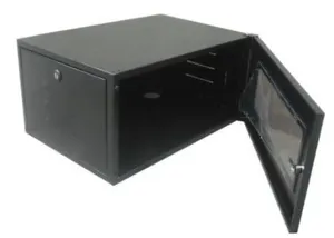 Mini Rack Max Eletron, 19 Pol, 3u X 350mm Acrilico Preto C/ 02 Chaves - 4040