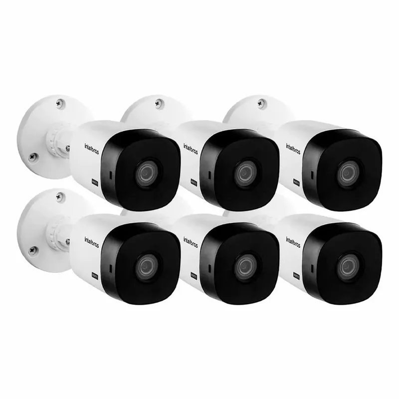 Kit 6 Câmeras Intelbras Vhl 1220 B G2 Bullet Hdcvi Lite Full Hd 1080p 3.6mm Visão Noturna 20m, Ip66