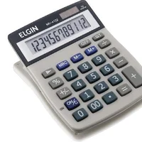Calculadora De Mesa Elgin, 12 Dígitos, Célula Solar - MV-4122