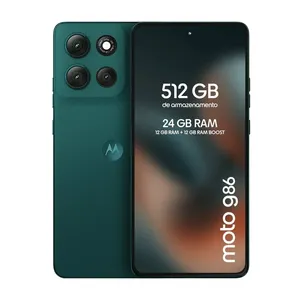 Smartphone Motorola Moto G86 5g 512gb - Verde Escuro, 24gb (12gb Ram+12gb Ram Boost), Câmera 50mp, Tela 6,7”