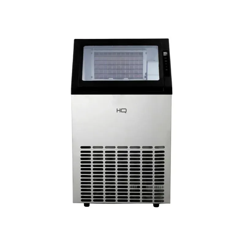 Máquina De Gelo Profissional Hq 70kg Turbo Ice Preta E Inox Hq-mgi70 220v