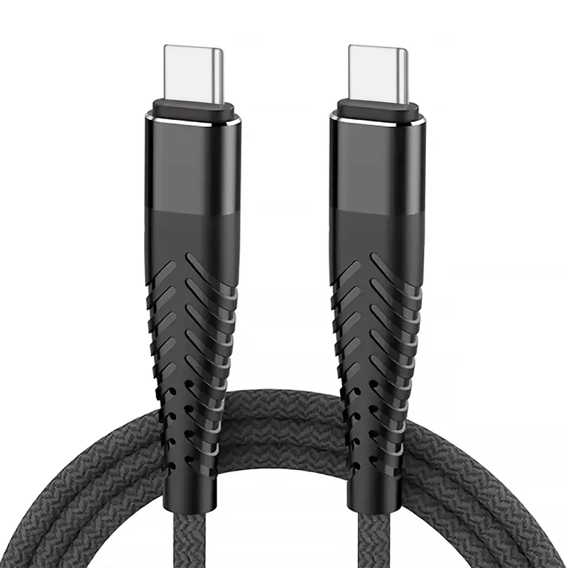 Cabo Carregador Turbo Tipo C Para Tipo C 30w Nylon Reforçado 1 Metro