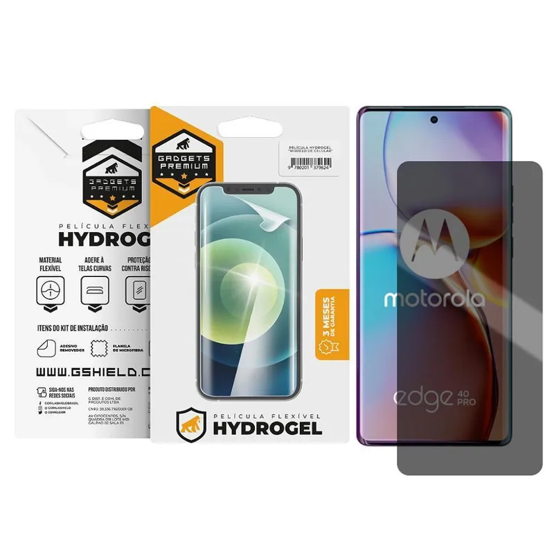 Película Para Motorola Edge 40 Pro, Gshield,Privacidade Hydrogel