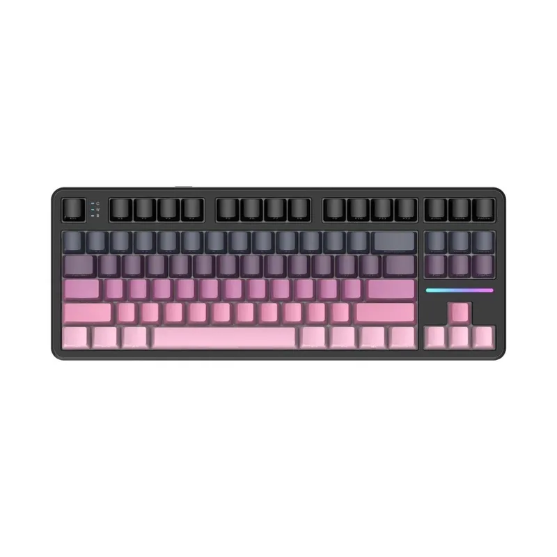 Teclado Mecânico Sem Fio Attack Shark X87, RGB, Tri-Mode Wireless Bluetooth USB-C, Blackberry - X87