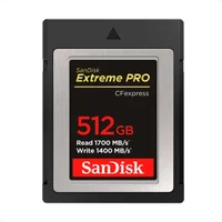 Cartão de Memória Sandisk Extreme Pro Cfexpress Tipo B 512GB, Velocidade de Leitura: Máximo de 1700 Mb/s, e Velocidade de Escrita: Máximo de 1400 Mb/s