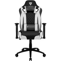 Cadeira Gamer Thunderx3 Profissional Tgc12, Até 120KG, Encosto Reclinável, Couro Sintético, Preta e Branca