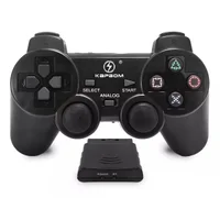 Controle Playstation 2 Kapbom Sem Fio, Ps2/Ps1, Wireless, Preto
