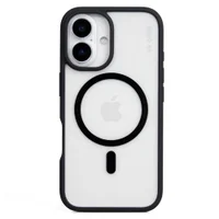 Capa Magsafe Para Iphone 16 - Transparente Com Borda Preta - Jet Black
