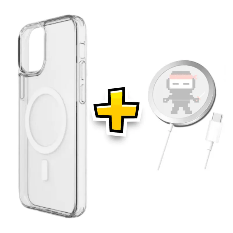 Case Magsafe Para Iphone 15 Pro + Cabo De Conexão Indução