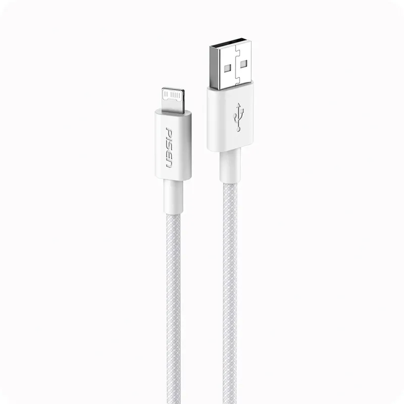 Cabo Usb A/lightning Pisen Macho/macho 480mbs 1m Cinza