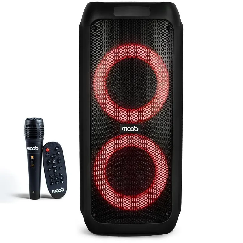 Caixa De Som Moob Fusion, 400w, Bluetooth, Tws, Iluminação Em LED, Dois Alto Falantes De 6.5"