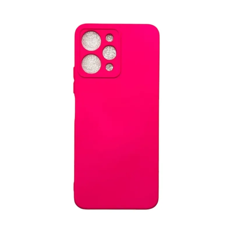 Capa Xiaomi Redmi 12 Silicone Aveludada Protege Câmera Colorida Capinha Anti Impacto Redmi 12:pink
