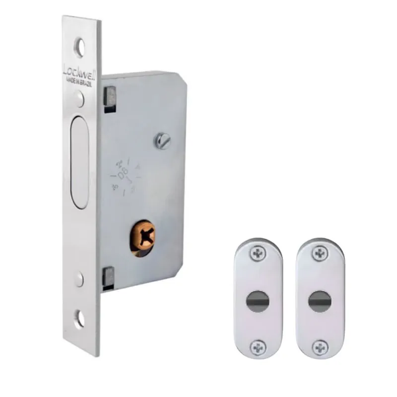 Fechadura Tetra Auxiliar Supertrava Quadrichave 22mm Inox 9211 Lockwell