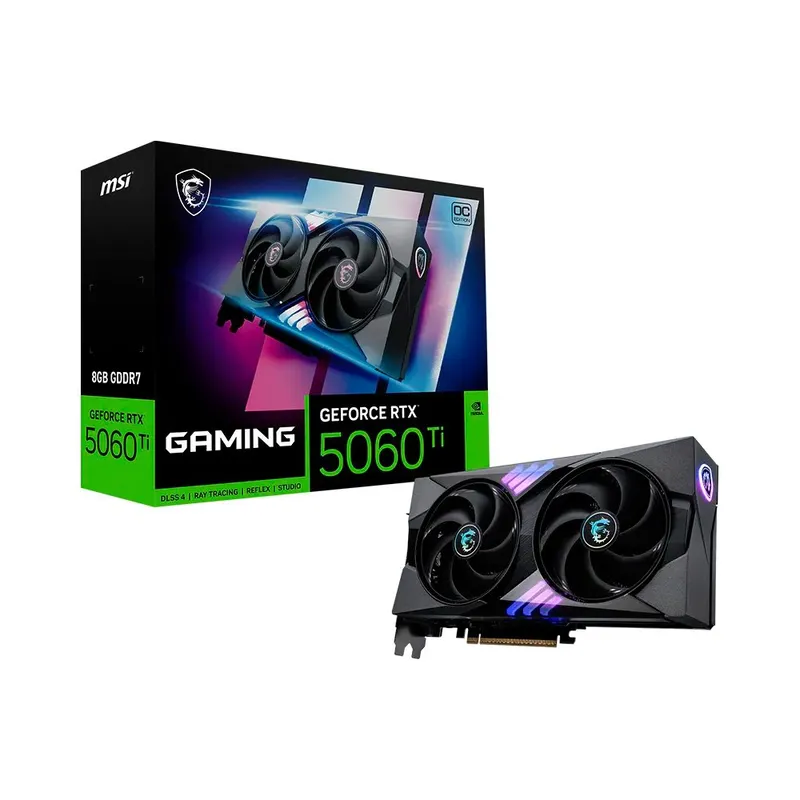 Placa De Vídeo MSI RTX 5060 Ti Gaming OC NVIDIA GeForce, 8GB, GDDR7, 128-Bit - G506T-8GC