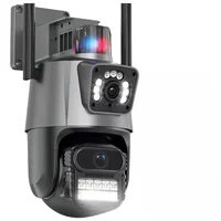 Câmera De Segurança Externa Dupla 4k, 6mp, Sirene Policial, Visão Noturna, Wifi