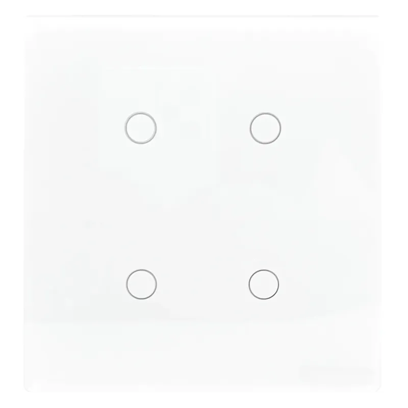 Interruptor Aitek Inteligente 4x4 Wifi 2.4GHz 4 Botões Touch Compatível Com Alexa Google Home E App Aitek Smart - Branco