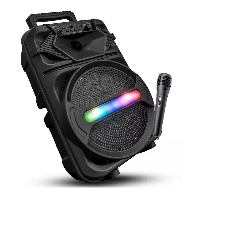 Grasep Caixa De Som Bluetooth Ds8123 15w Com Microfone E Controle Remoto Conexão Bluetooth
