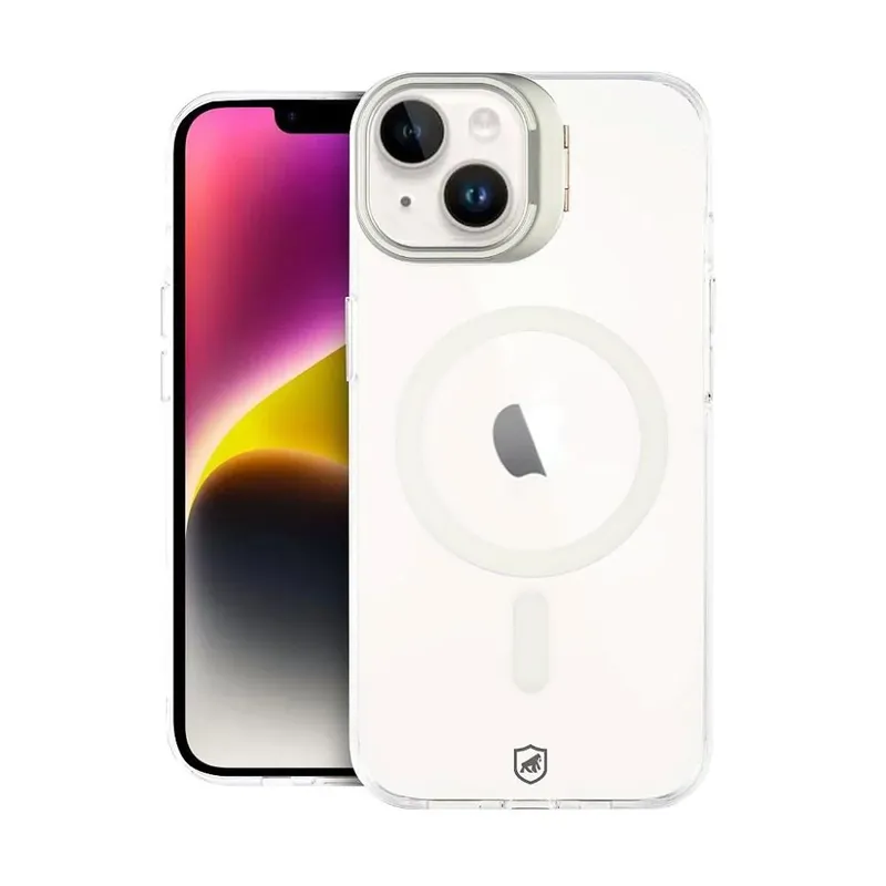 Capa Para Iphone 14 - Magsafe Crystal Armor Stand - Não Amarela - Gshield