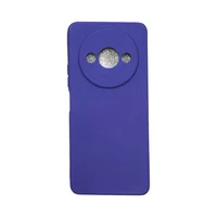 Capa Xiaomi Redmi A3 / Poco C61 Silicone Aveludada Protege Câmera Colorida Capinha Anti Impacto Redmi A3 / Poco C61:roxo