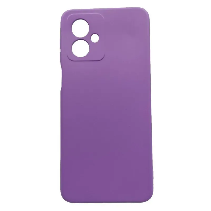 Capa Capinha Compatível Com Motorola Moto G55 5g Tela 6.5 Silicone Aveludada Premium Cor:lilas