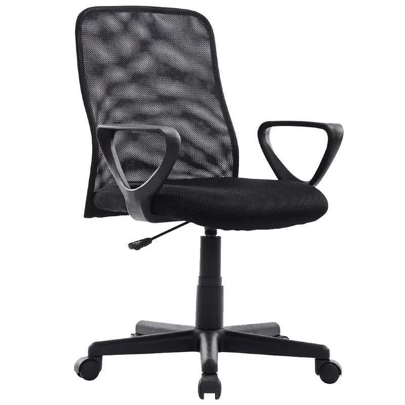 Cadeira Office Mymax, 110 Kg, Tela Mesh, Assento D24, Giratória, Preta