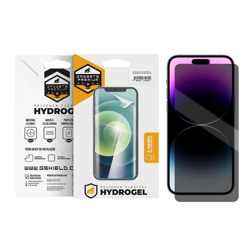 Película Para Motorola Moto E32, Privacidade Hydrogel, Gorila Shield