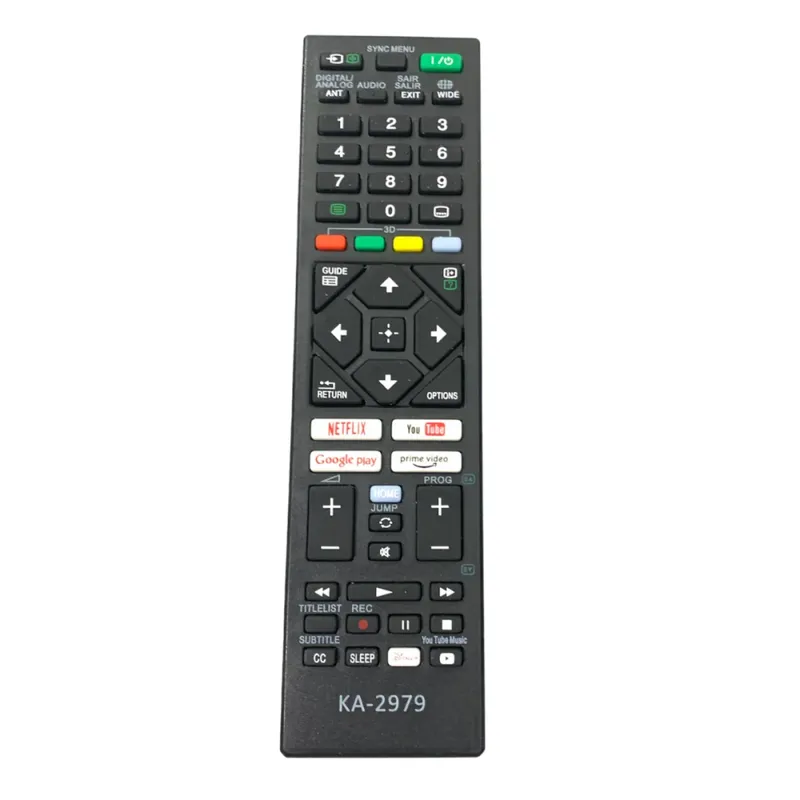 Controle Remoto Compatível Tv Smart Sony LED Lcd Com Botão Netfliix, Youtube, Google Play E Primevideo Ka-2979