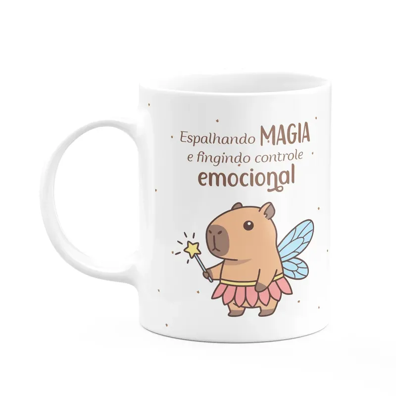 Caneca Divertida Capivaras - Espalhando Magia
