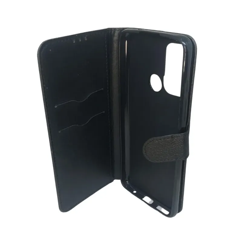Capa Capinha De Celular Carteira De Couro Moto G40 Fusion Cor:preto