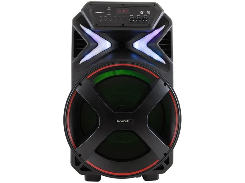Caixa De Som Mondial CM700, Amplificada, Bluetooth, Entradas USB, Auxiliar Mic Guitar Rádio Fm, Bateria 700w