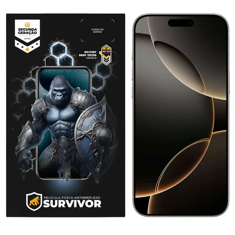 Película Para Iphone 16 Pro Max Com Aplicador - Survivor Fosca - Gshield