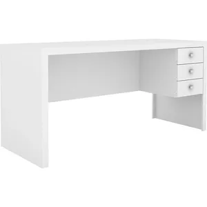 Mesa Para Computador Com 3 Gavetas Me4106 - Tecno Mobili - Amendoa