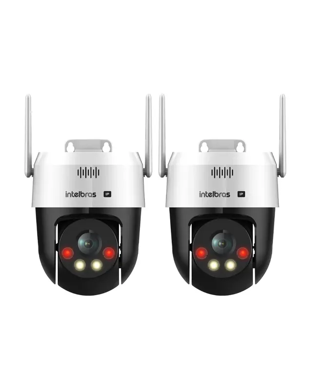 Kit 2 Câmeras Ip Wi-fi Intelbras Vipw 1300 Mini Sd Speed Dome