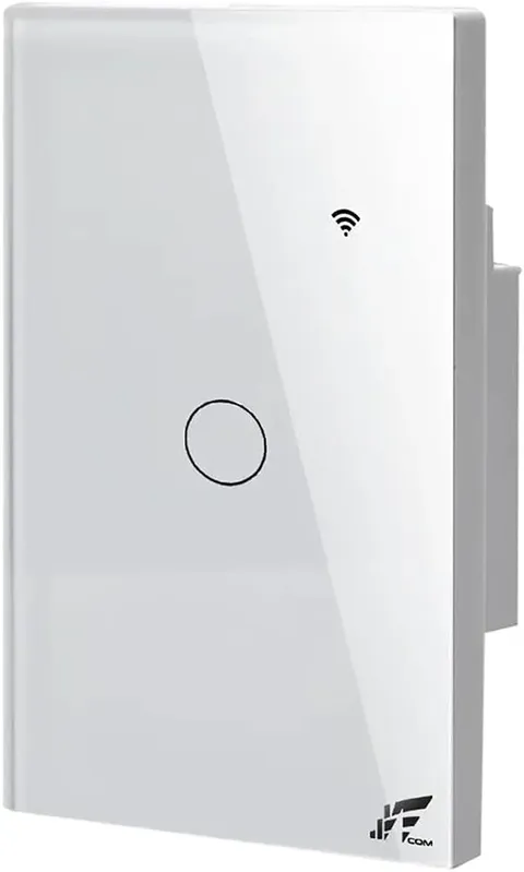 Interruptor Wifi Touch 1 Botão Tuya Alexa Sem Neutro Rf433 Preto - Sa-rf268a-pt