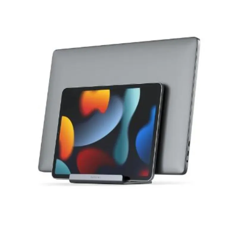 Suporte Vertical Satechi Duplo P/ Mac/ipad/iphone Space Gray