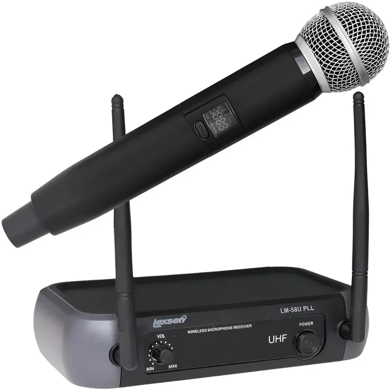 Microfone Sem Fio De Mão Lexsen, Lm-58u Pll Uhf