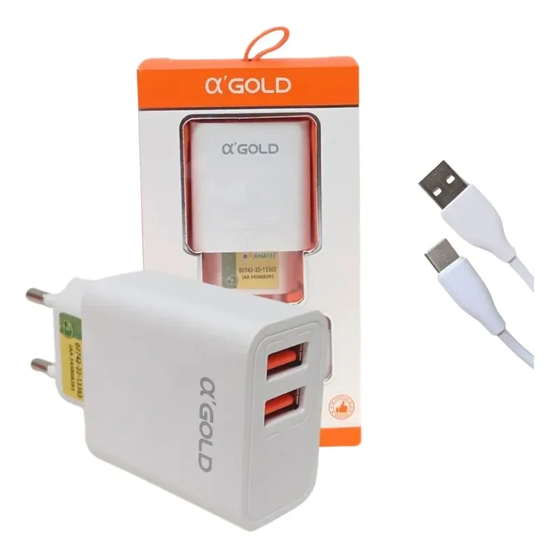 Kit Carregador Rápido-5.1a 25w Com Cabo Tipo C: Turbo V8
