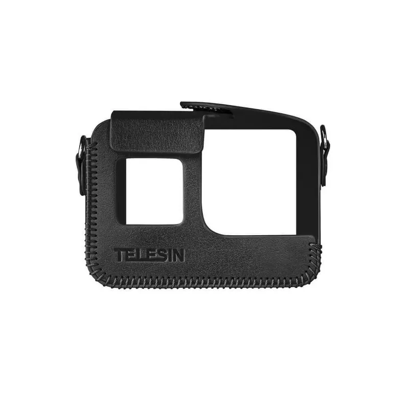 Case Em Material Sintético Para Gopro Hero 5 6 7 Black - Telesin Cor Preto