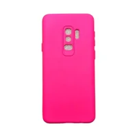 Capa Samsung S9 Plus Silicone Aveludada Protege Câmera Colorida Capinha Anti Impacto S9 Plus:pink