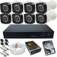 Kit Ufc, 8 Câmeras De Segurança, FULL HD 1080p, 2 MP + DVR, 8 Canais, HD 160GB