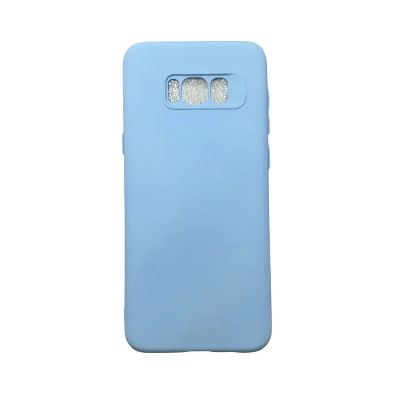 Capa Samsung S8 Plus Silicone Aveludada Protege Câmera Colorida Capinha Anti Impacto S8 Plus:azul Bebê 02