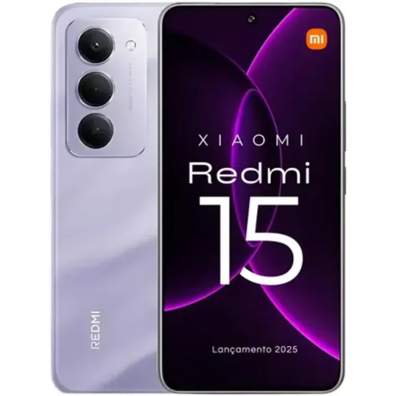 Smartphone Xiaomi Redmi 15 4g Global 128GB 6gb Ram Dual Sim Tela 6.9" - Roxo