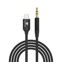 Cabo Adaptador 1 Metro Lightning Para P2 Somic Tone Preto Áudio Premium E Compatibilidade Total Com Iphone