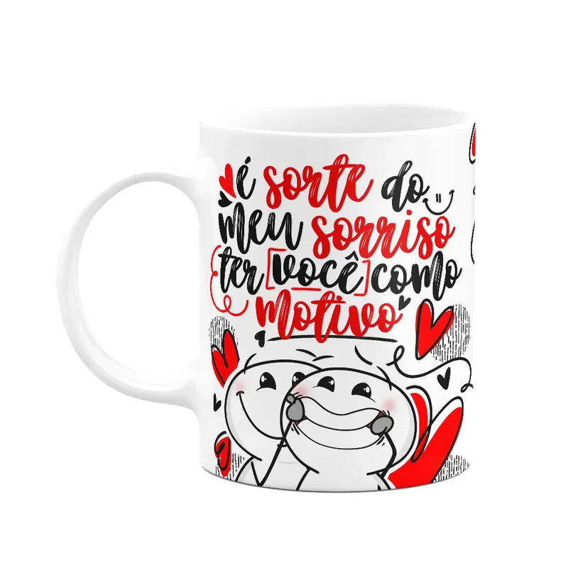Caneca Funny Namorados - É Sorte Do Meu Sorriso, Ter Você!