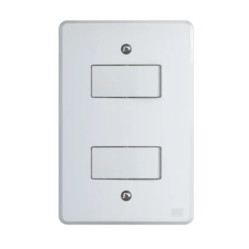 Conjunto Interruptor 4x2 | 2 Teclas Simples 10a 250v