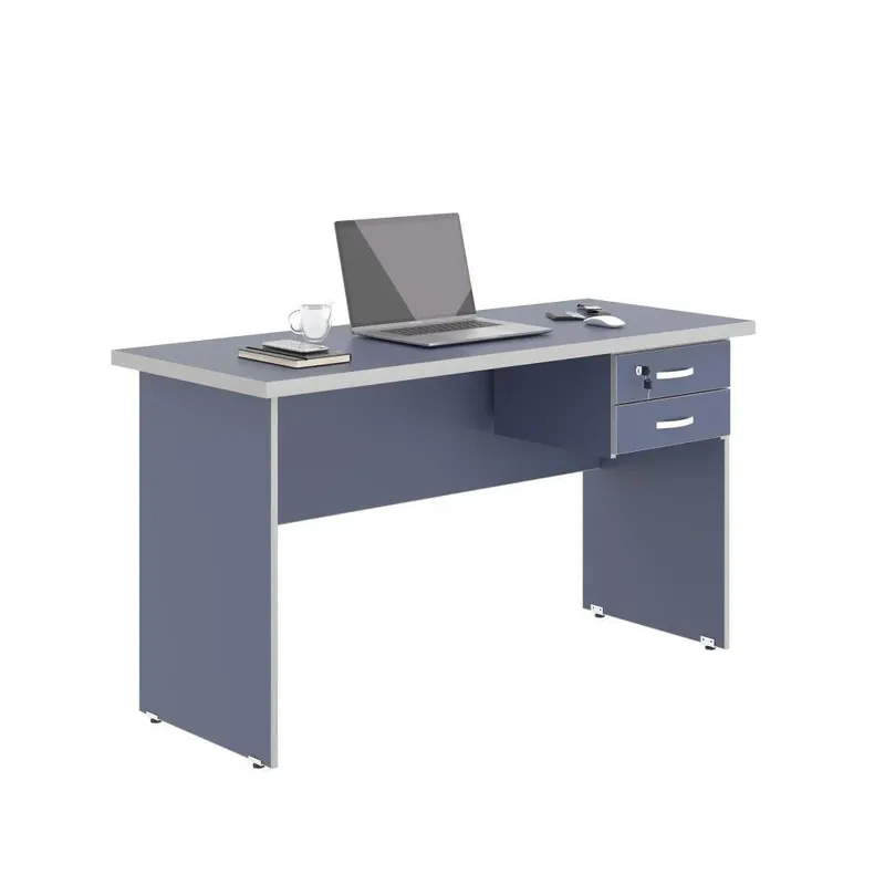Escrivaninha Com Gavetas 1.20 Plate Azul