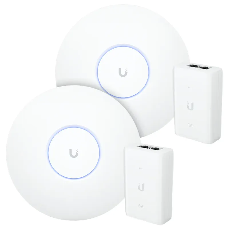 9 Roteadores Wi-fi 6 Access Point 3.0 Gbps + 9 Injetores Poe | 9 U6+ Ubiquiti Com 9 Fontes 48v 15w