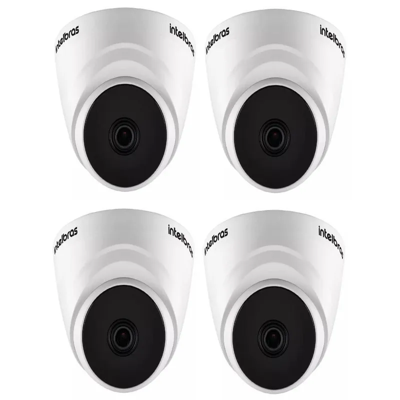 Kit 3 Câmera De Segurança Intelbras Vhl 1220 D Com Resolução De 2mp Visão Noturna Incluída - Branca