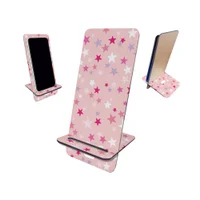 Porta Celular Mdf, Fundo Estrelas Rosa Roxa Col